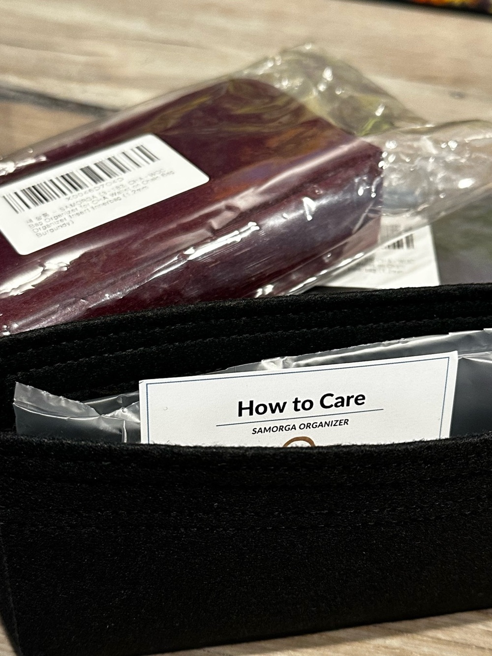 Samorga 1.2mm Felt Insert for the Chanel Wallet on Chain (WOC) Burgundy - Picture 3 of 6